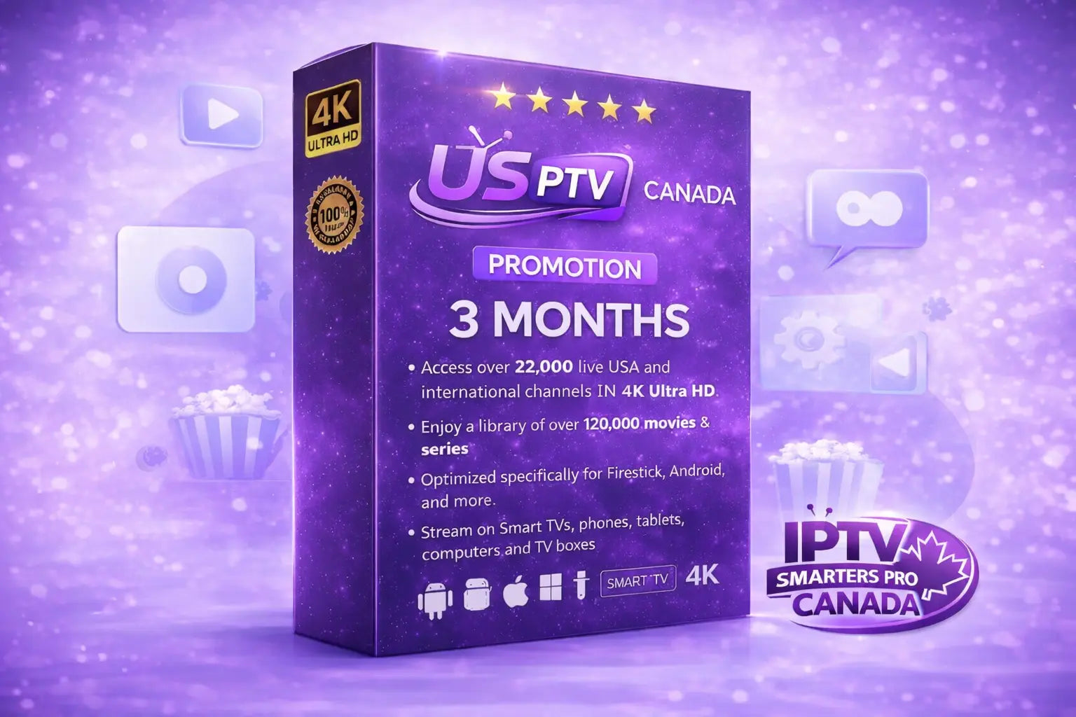 IPTV Smarters Pro Canada – 3 Months Subscription